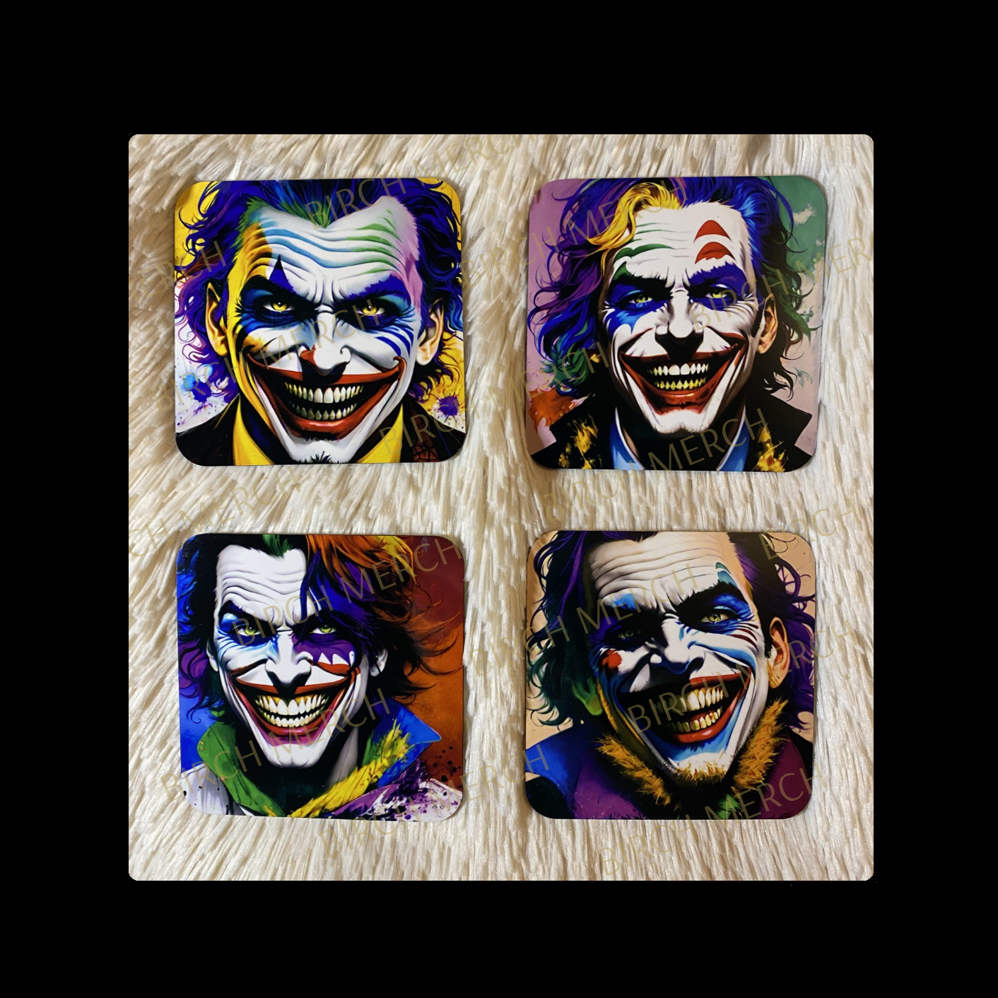 Joker Square 4 Coaster Set 9cm x 9cm