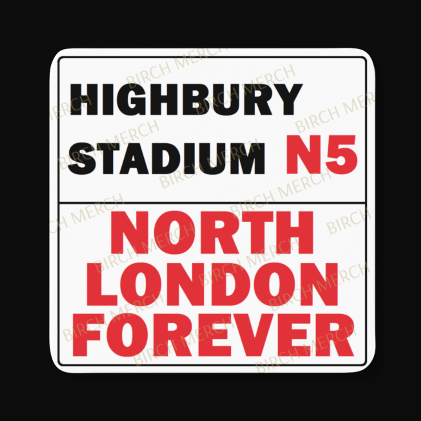 Arsenal Highbury Stadium N5 North London Forever Sign Square Coaster 9cm x 9cm