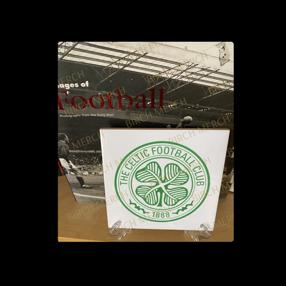 Celtic Badge Ceramic Tile 15cm x 15cm (6" x 6") Supplied With Clear Stand