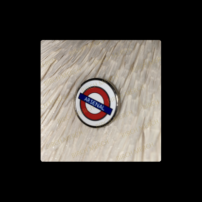 Arsenal Tube Sign Round Pin Badge 20mm