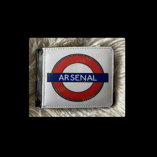 Arsenal Tube Sign PU Material Wallet 10cm x 9.5cm