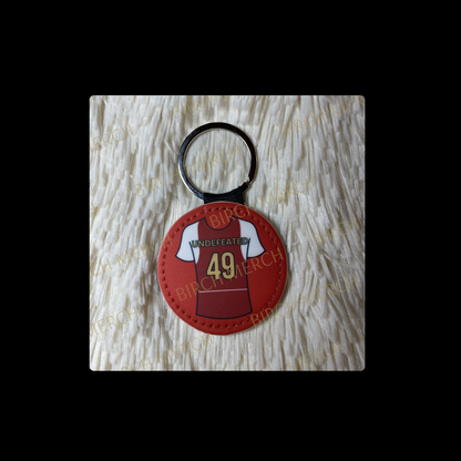 Arsenal Red 49 Undefeated Shirt Round Keyring 5cm