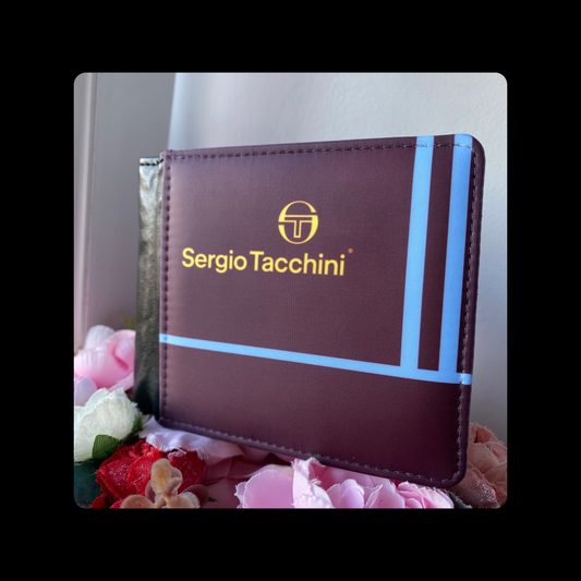 Sergio Tacchini Claret & Blue 80’s Football Casual Terrace Culture Style Aston Villa Colours PU Material Wallet