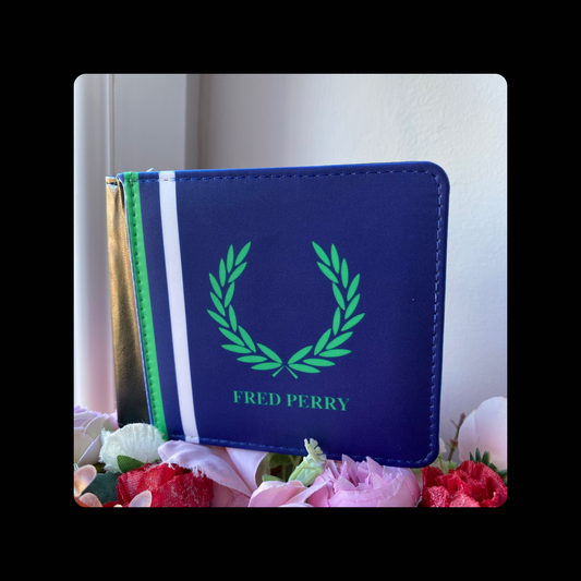 Fred Perry Navy, Green & White PU Material Wallet