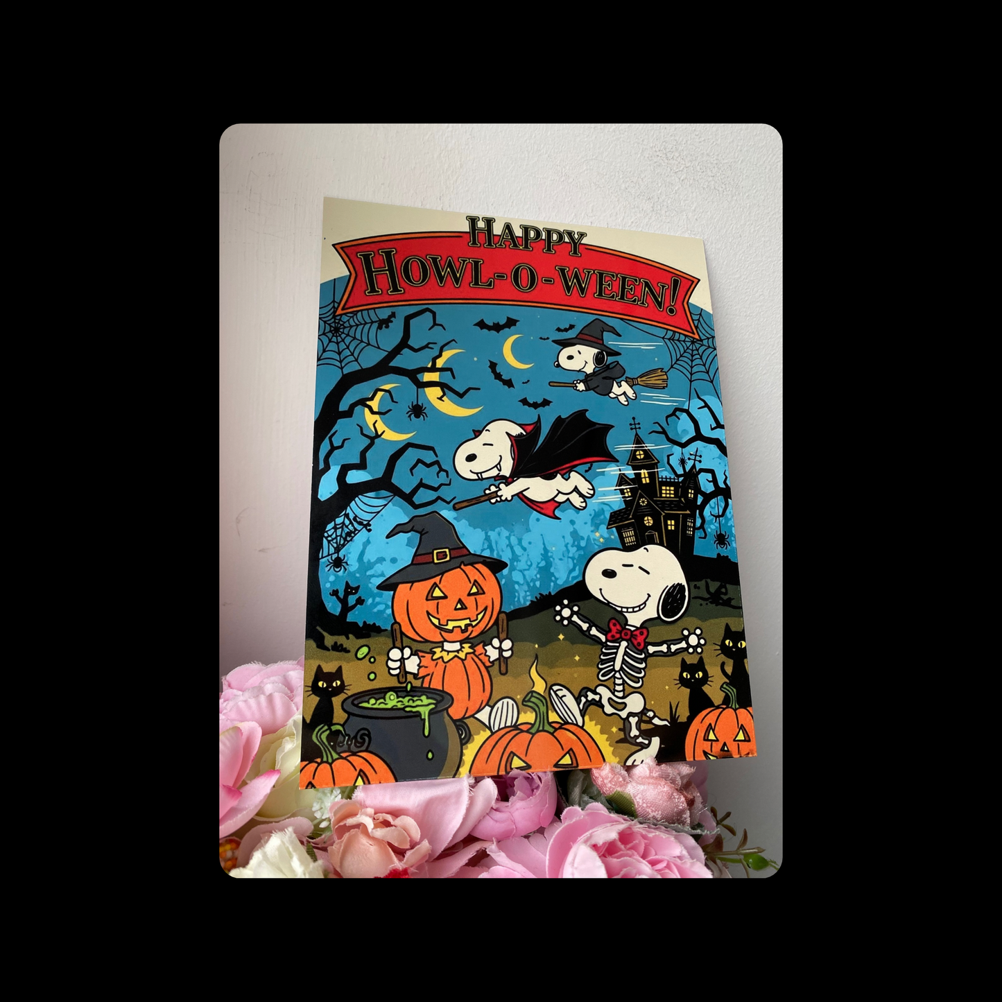 Snoopy Halloween Metal Bar Sign 15cm x 20cm