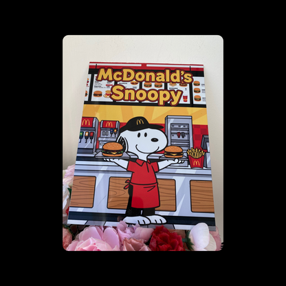 Snoopy McDonald’s Metal Bar Sign 15cm x 20cm