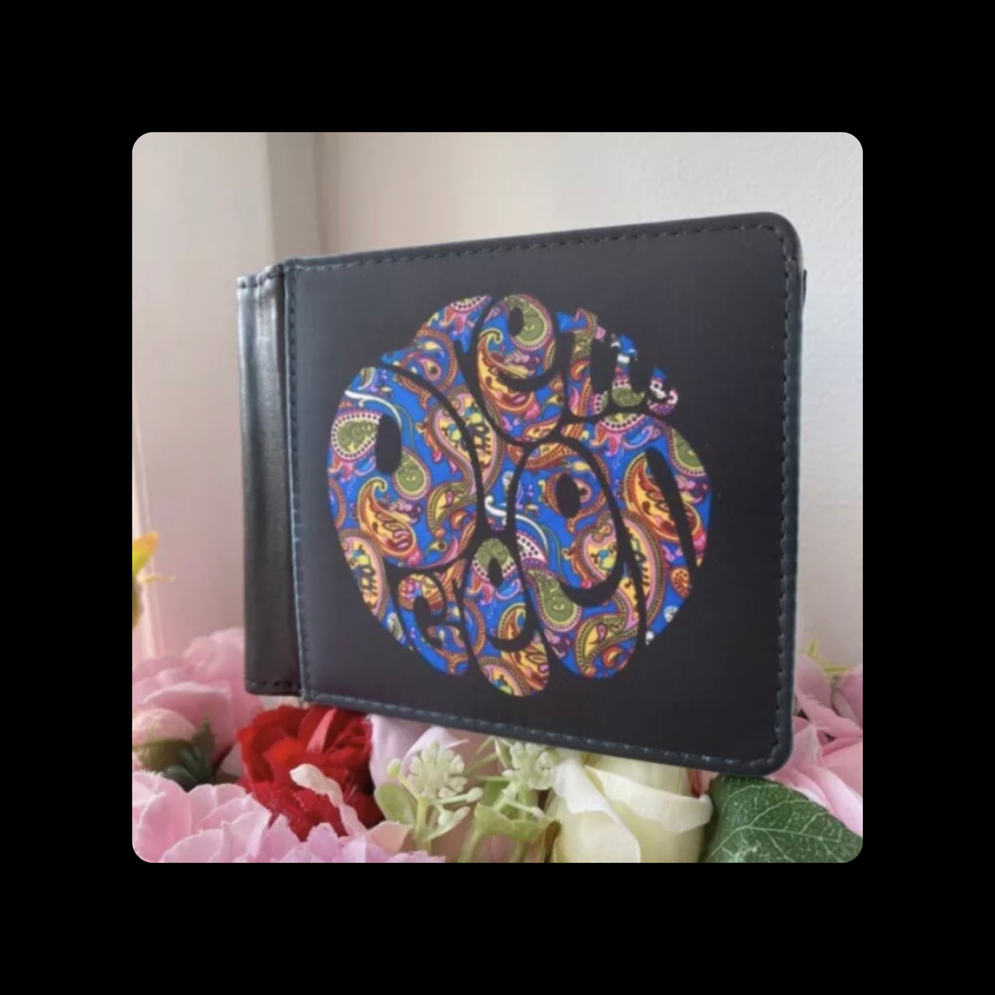 Pretty Green Paisley PU Material Wallet 10cm x 9.5cm