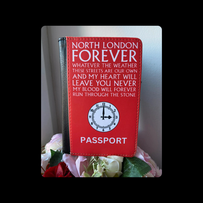 Arsenal North London Forever Lyrics Clock End Clock PU Material Passport Holder