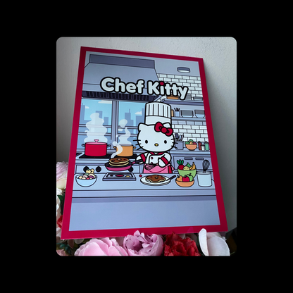 Hello Kitty Chef Metal Bar Sign 15cm x 20cm