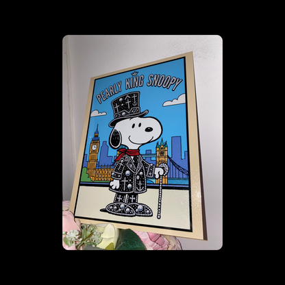 Snoopy Pearly King Metal Bar Sign 15cm x 20cm