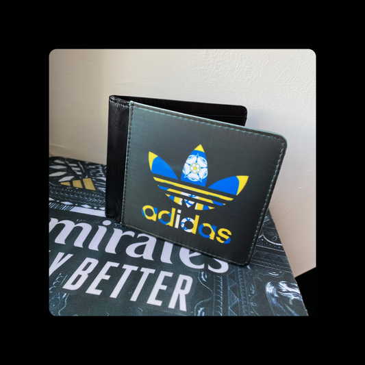 Leeds United Adidas PU Material Wallet 10cm x 9.5cm