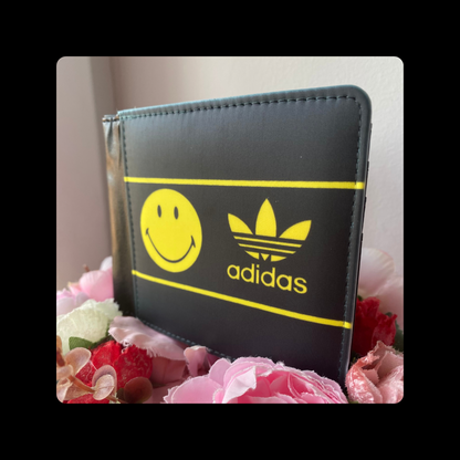 Adidas Smiley Black & Yellow PU Material Wallet