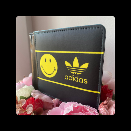 Adidas Smiley Black & Yellow PU Material Wallet