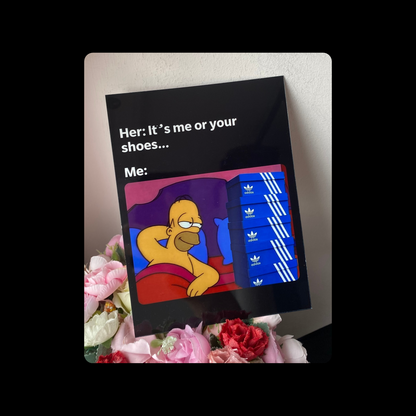Adidas Homer Simpson Metal Bar Sign 15cm x 20cm