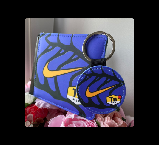 Nike TNS Air Purple & Orange PU Material Wallet & Keyring