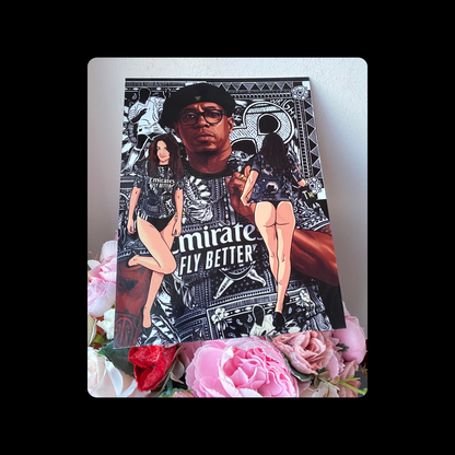 Arsenal Ian Wright Collab Pin Up Girls Metal Bar Sign 15cm x 20cm