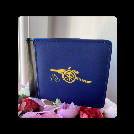 Arsenal Retro Cannon Navy PU Material Wallet 10cm x 9.5cm