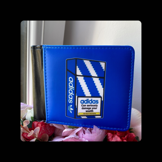 Adidas Seriously Damages Your Wealth Blue PU Material Wallet