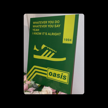 Adidas Oasis Whatever Metal Bar Sign 15cm x 20cm