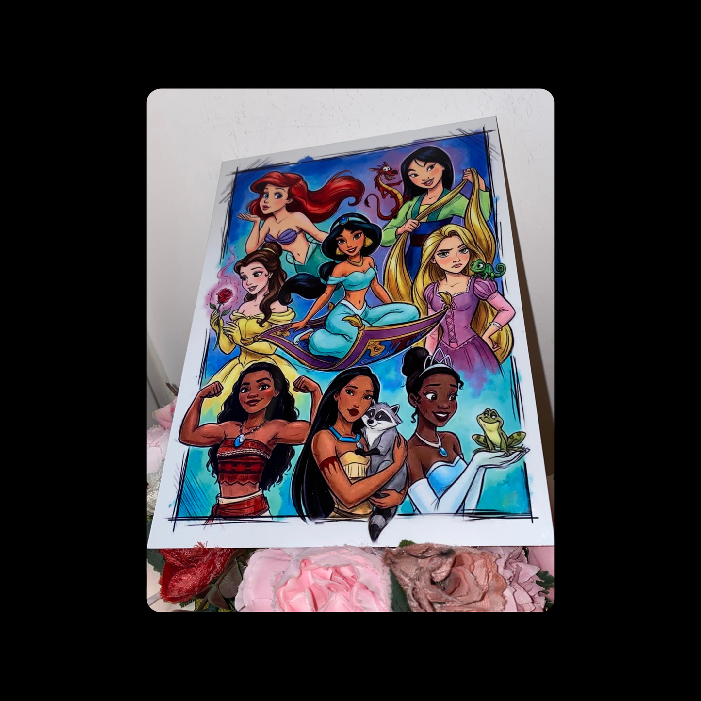 Disney Princesses Metal Bar Sign 15cm x 20cm