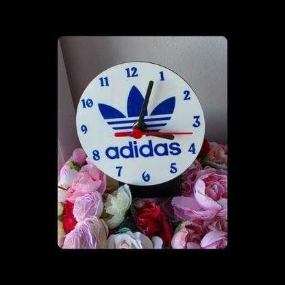Adidas Trefoil Round MDF Desk Clock 12.7cm (5")