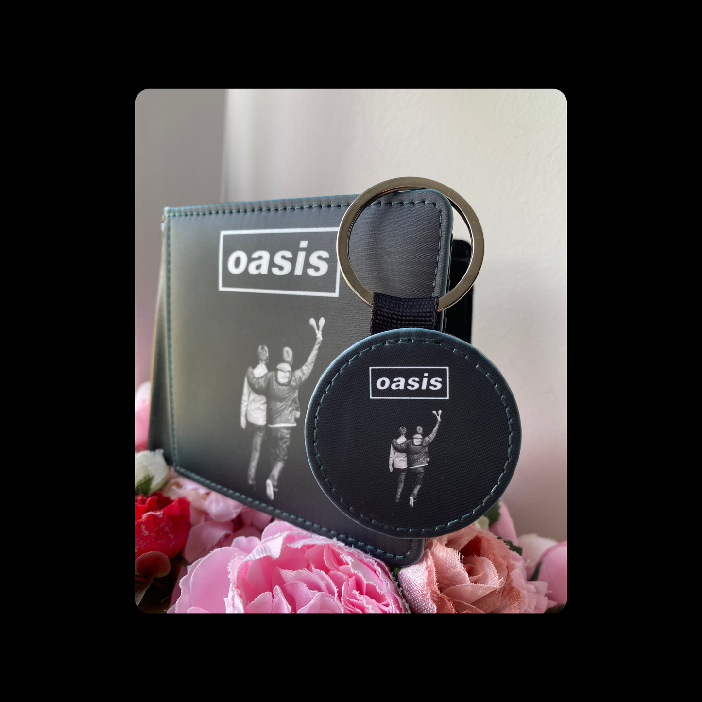 Oasis Liam & Noel Gallagher PU Material Wallet & Keyring