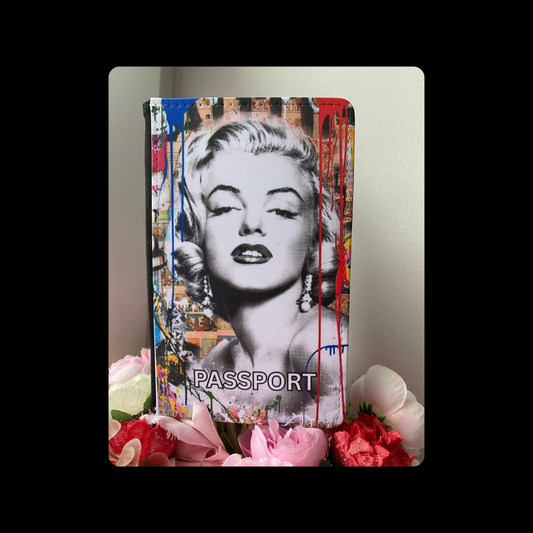 Marilyn Monroe Pop Art PU Material Passport Holder