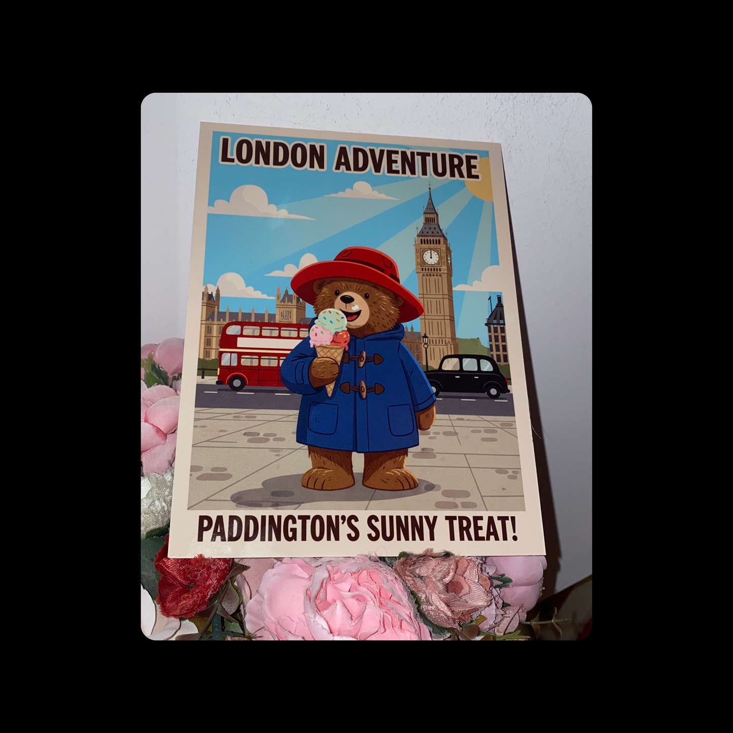 Paddington Bear Ice Cream Sunny Treat Metal Bar Sign 15cm x 20cm