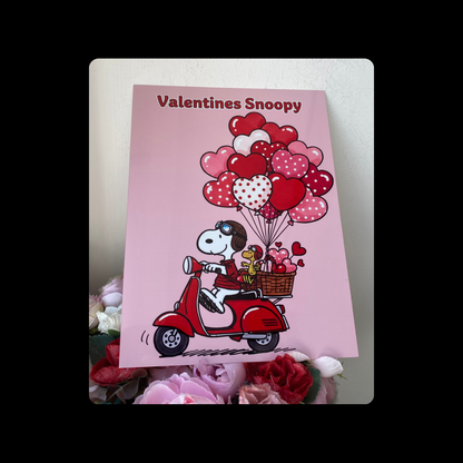 Snoopy Valentines Day Metal Bar Sign 15cm x 20cm