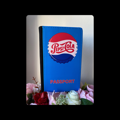 Pepsi Blue, Red & White Retro PU Material Passport Holder