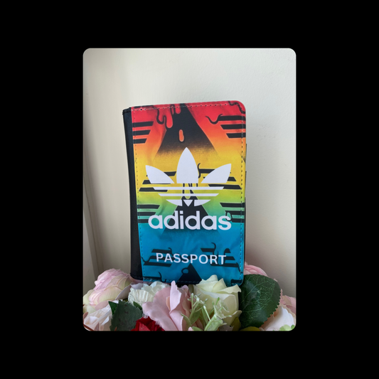 Adidas Multicoloured Dripping Paint PU Material Passport Holder