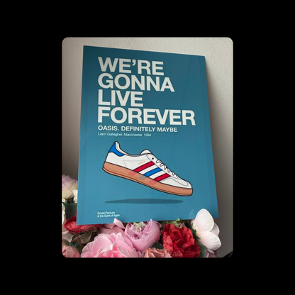 Adidas Oasis We’re Gonna Live Forever Metal Bar Sign 15cm x 20cm