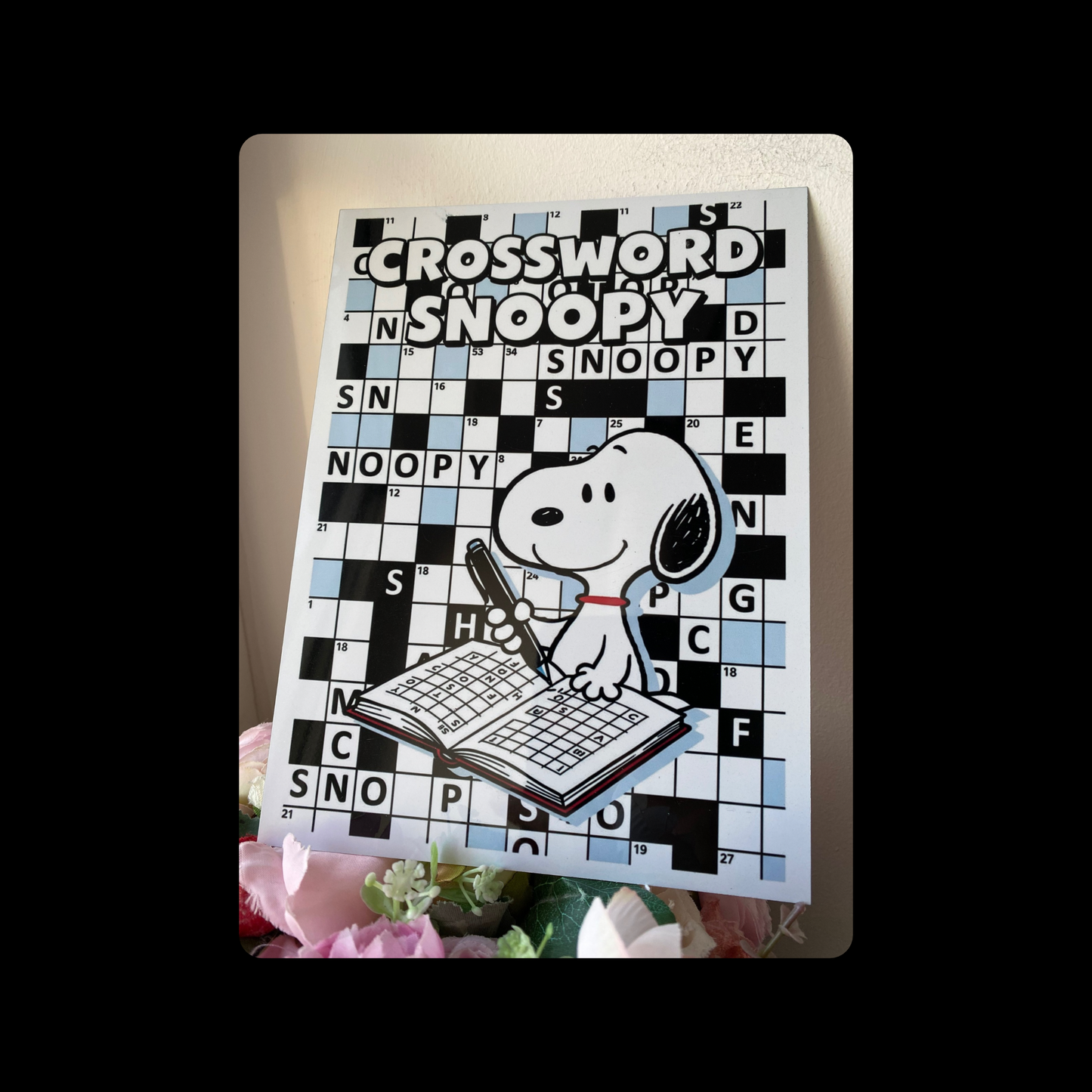 Snoopy Crossword Metal Bar Sign 15cm x 20cm