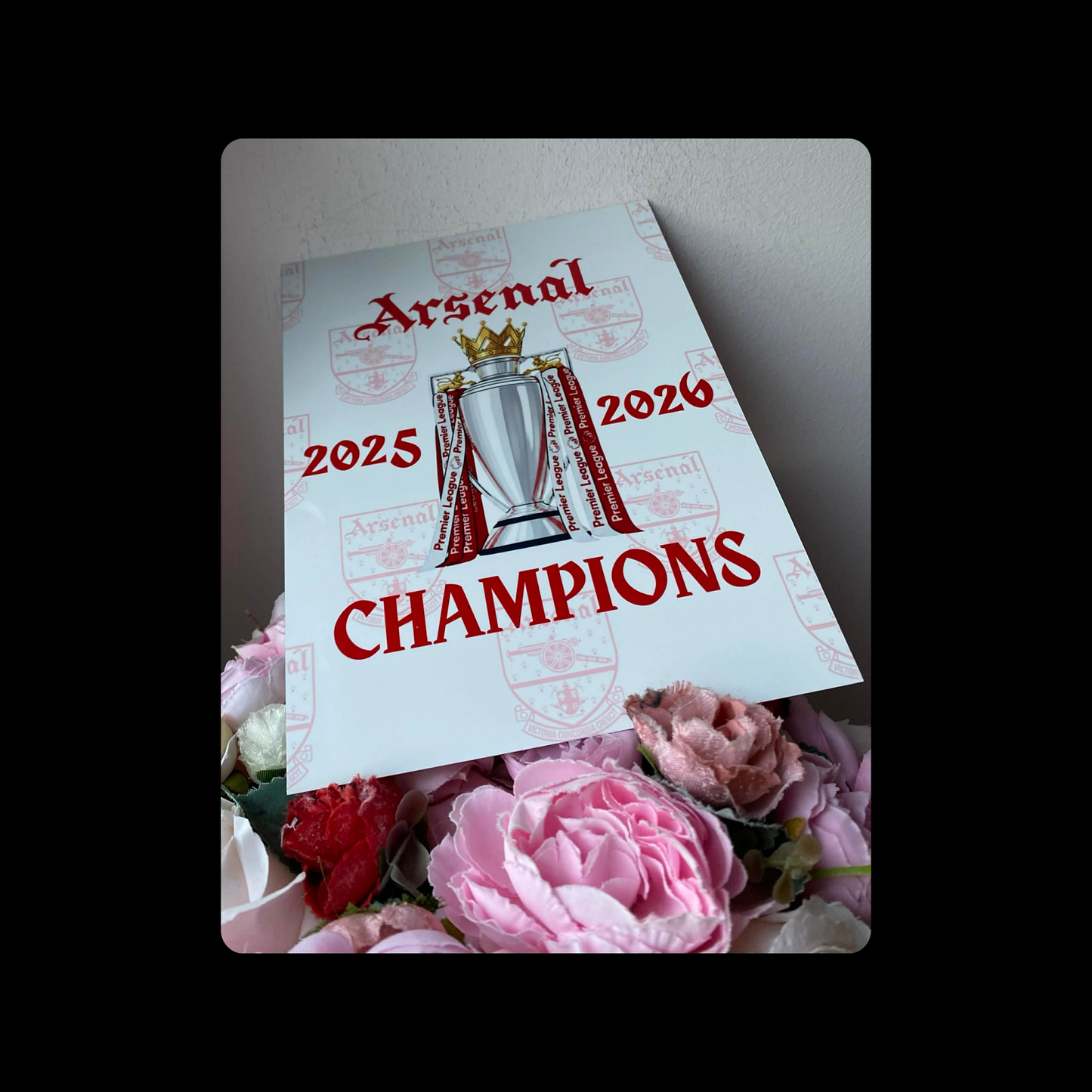 Arsenal Champions 1949-1990 Badge Metal Bar Sign 15cm x 20cm