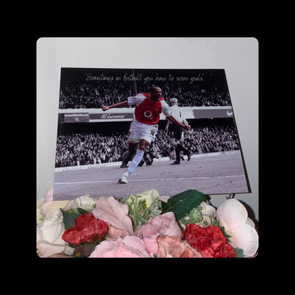 Arsenal Thierry Henry Sometimes In Football Metal Bar Sign 15cm x 20cm