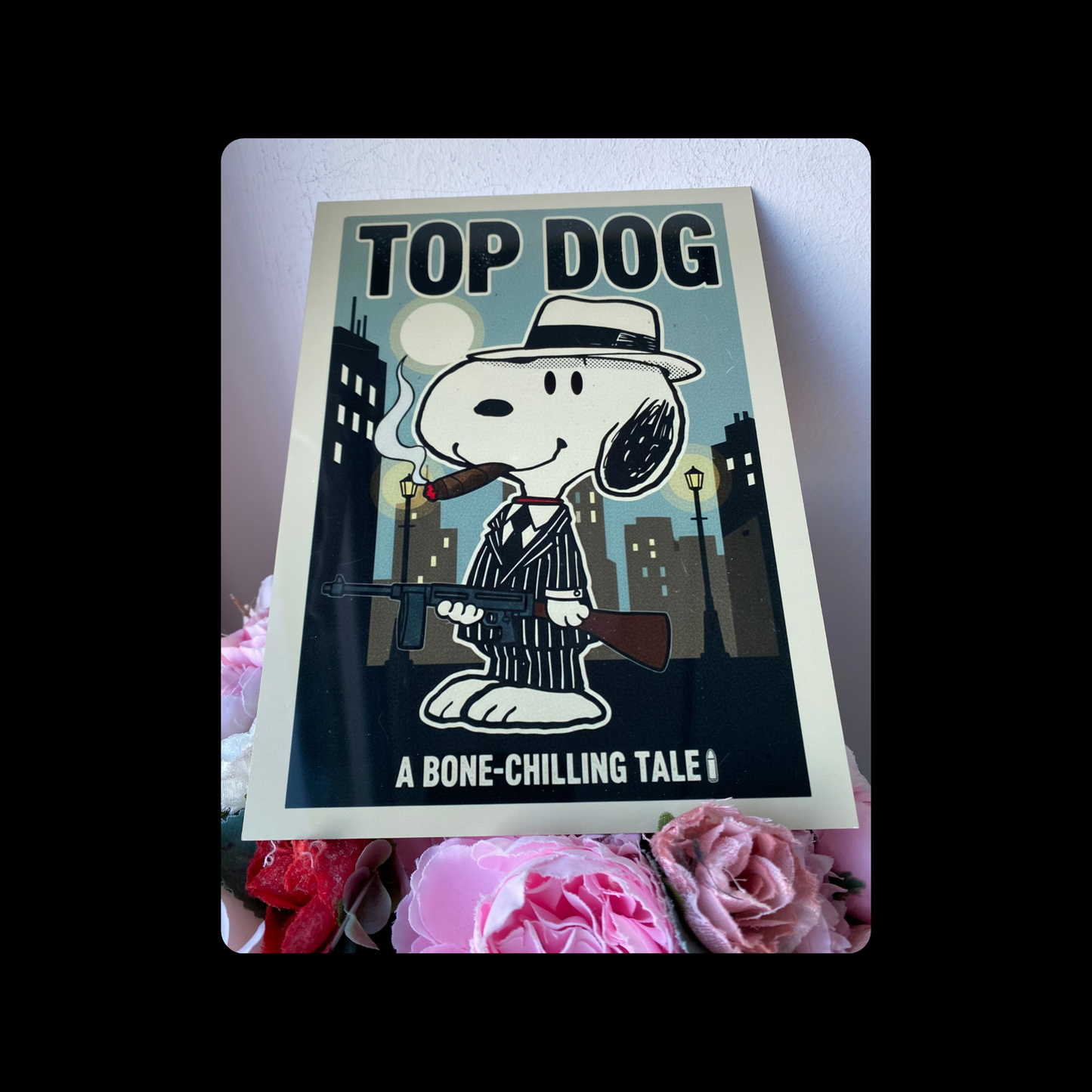 Snoopy Gangster Metal Bar Sign 15cm x 20cm
