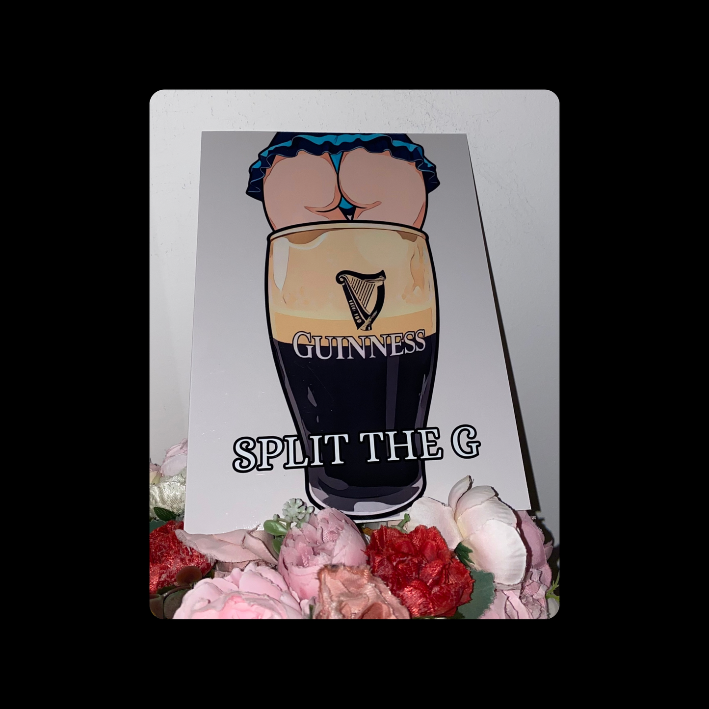 Guinness Split The G Metal Bar Sign 15cm x 20cm