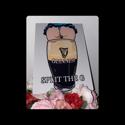 Guinness Split The G Metal Bar Sign 15cm x 20cm