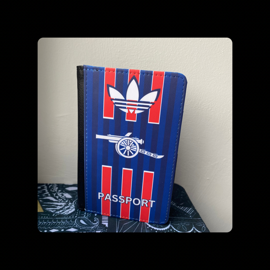 Arsenal Adidas Retro Cannon Navy PU Material Passport Holder Wallet 15cm x 10cm