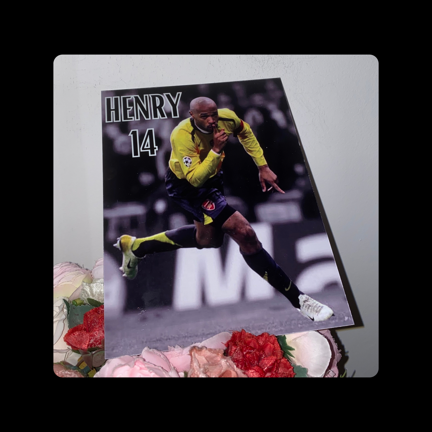 Arsenal Thierry Henry 14 Metal Bar Sign 15cm x 20cm
