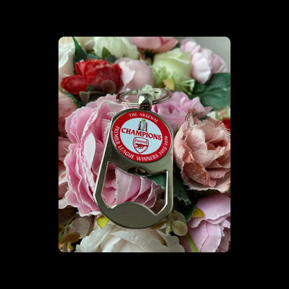 Arsenal Champions Current Badge Metal Keyring Bottle Opener 5cm x 2.7cm