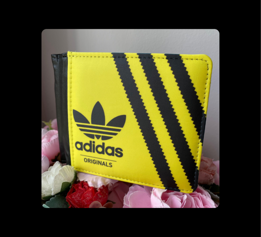 Adidas Originals Yellow & Black Shoebox Style PU Material Wallet