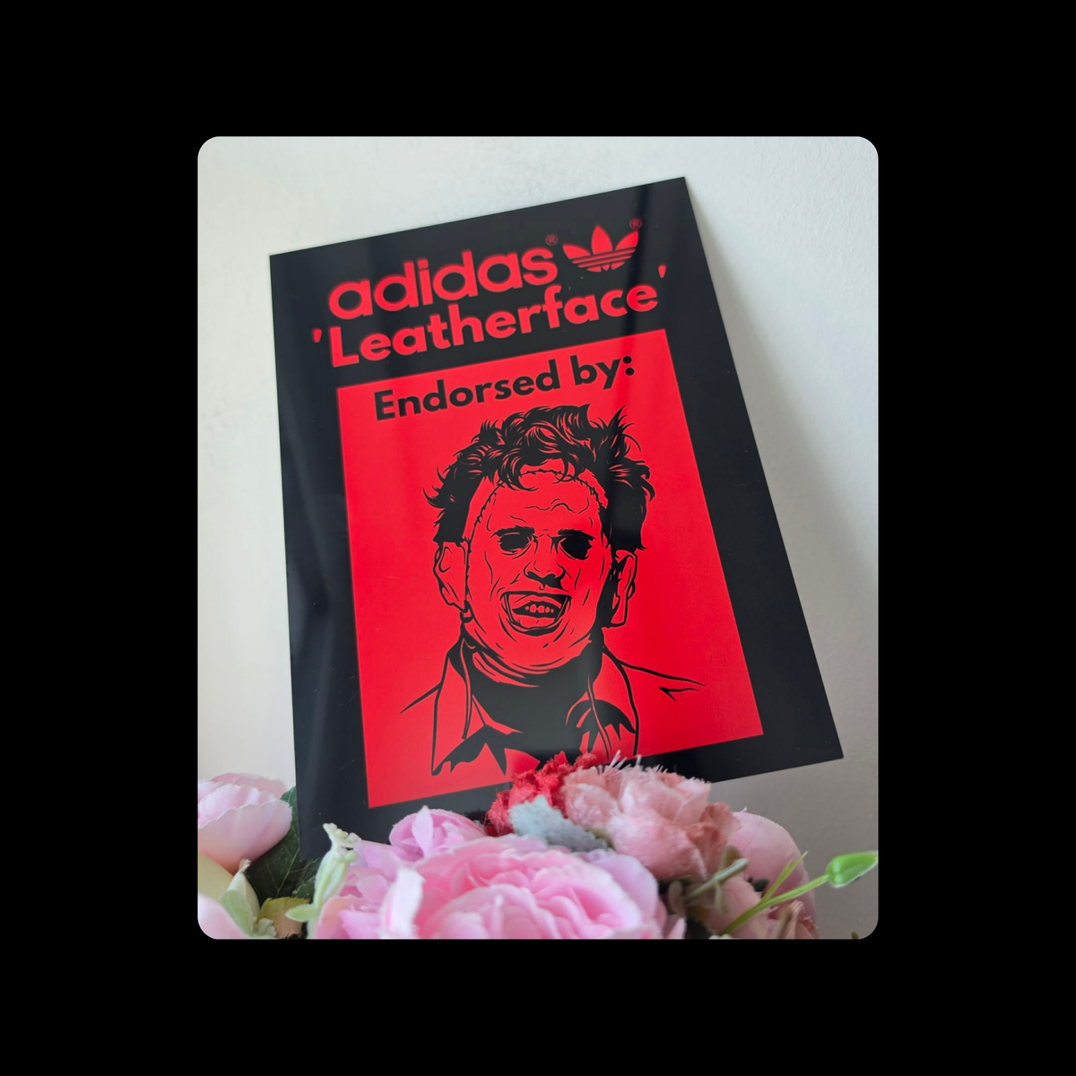 Adidas Leatherface Metal Bar Sign 15cm x 20cm