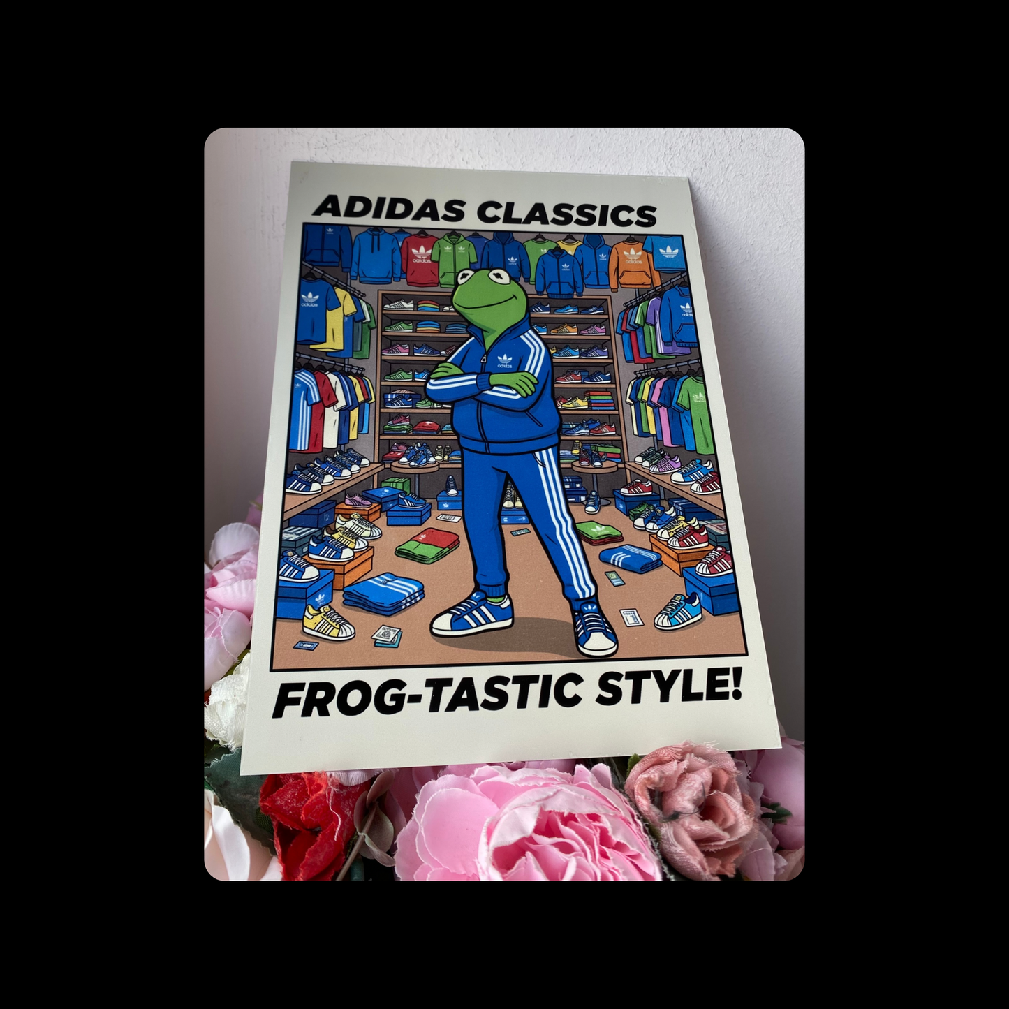 Adidas Kermit Frog-Tastic Style Metal Bar Sign 15cm x 20cm
