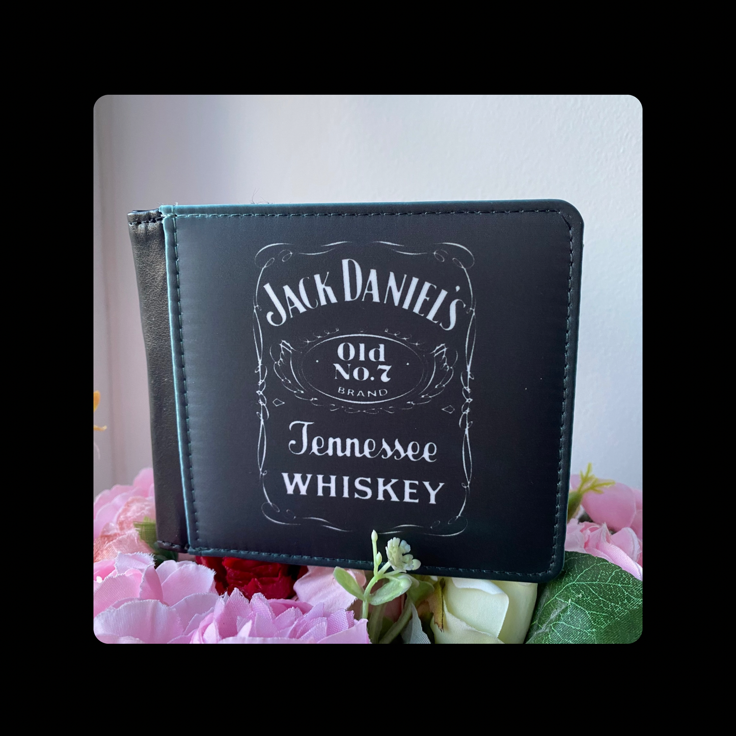 Jack Daniels Whiskey PU Material Wallet 10cm x 9.5cm