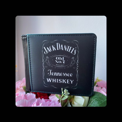 Jack Daniels Whiskey PU Material Wallet 10cm x 9.5cm