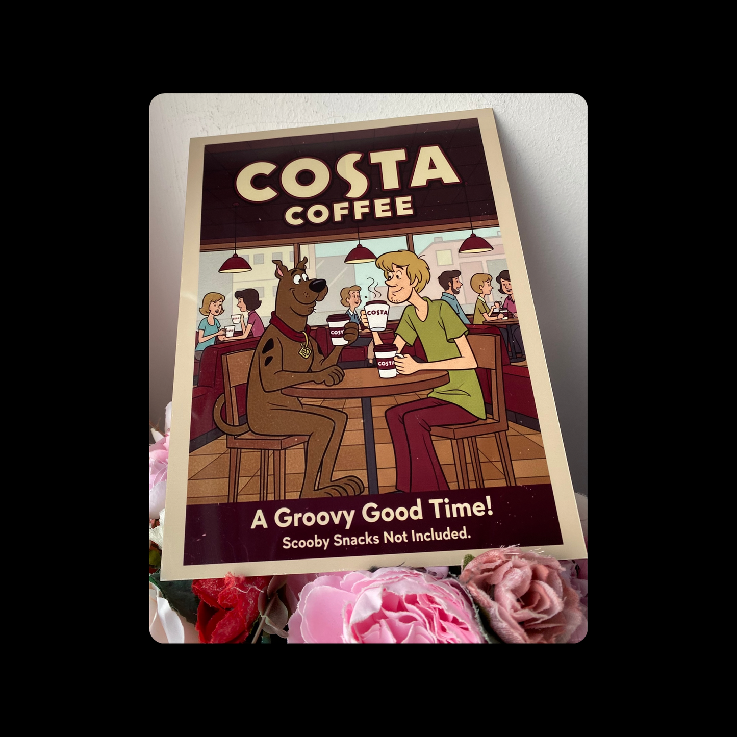 Scooby Doo Costa Coffee Metal Bar Sign 15cm x 20cm