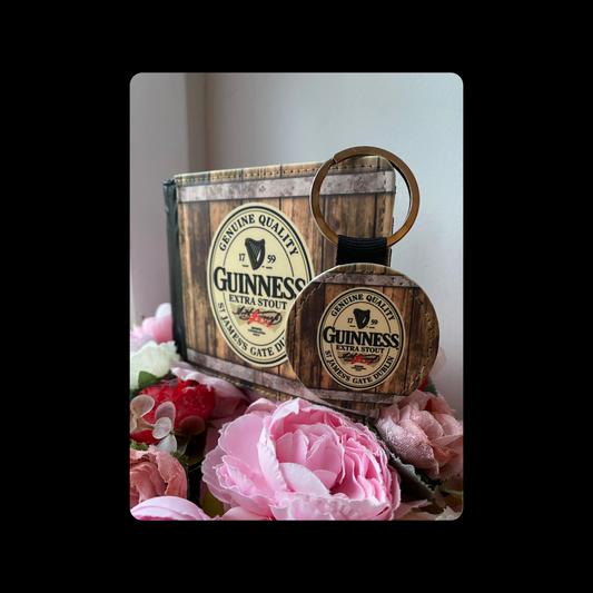 Guinness Barrel PU Material Wallet & Keyring