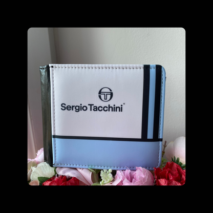 Sergio Tacchini White & Blue 80’s Football Casual Terrace Culture Style PU Material Wallet
