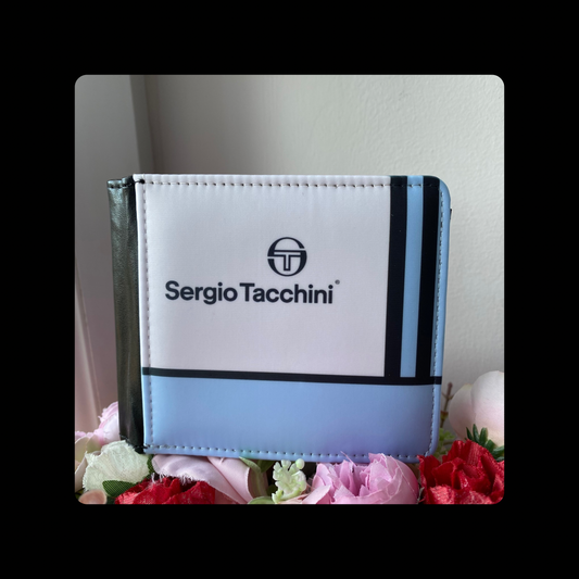 Sergio Tacchini 80’s Football Casuals White & Blue Wallet PU Material Wallet